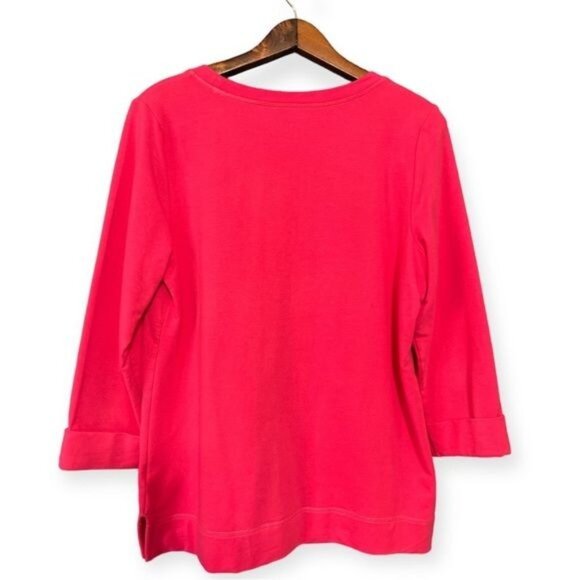 Karen Scott Pink tunic with Silver grommets - Picture 5 of 7